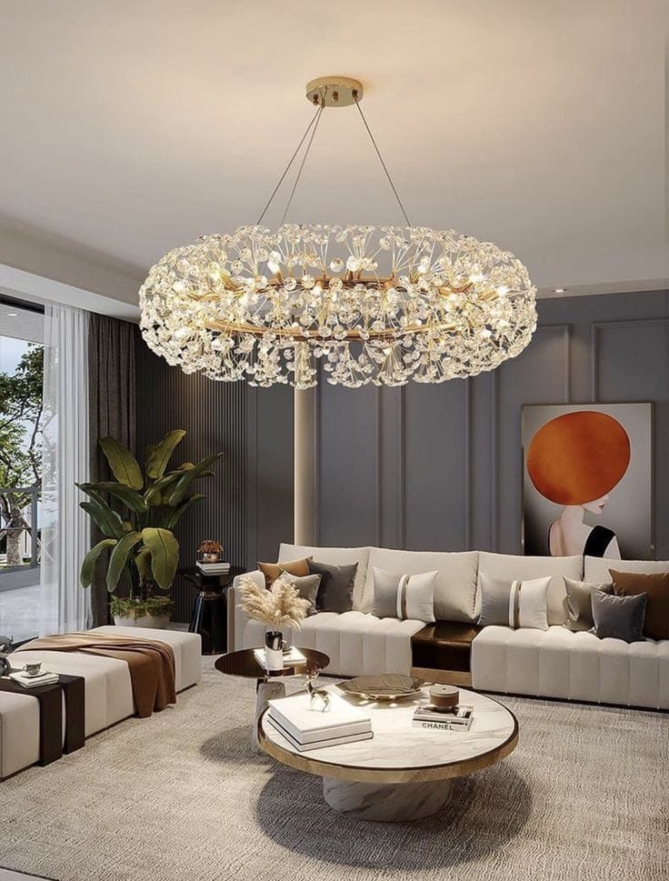 Starburst Wheel Chandelier