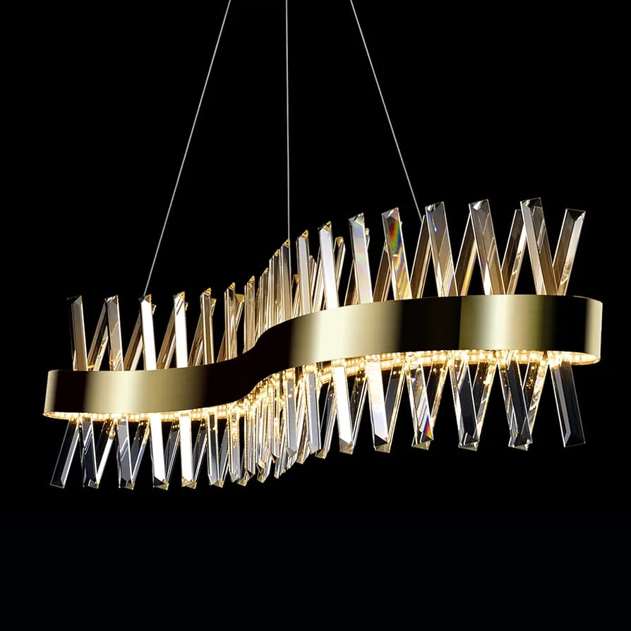 S SHAPED CRYSTAL CHANDELIER