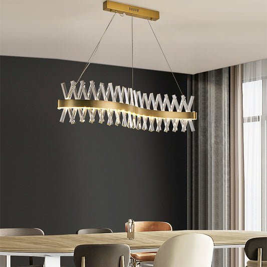 S SHAPED CRYSTAL CHANDELIER